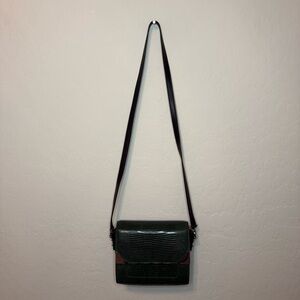 Barbara Bui Green Varanus Salvator Lizard Madness Crossbody Bag One Size